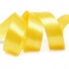 Лента атласная  2,5 см, 25 м, цвет №016, цвет желтый