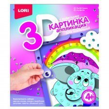 Набор для изготовления картины Lori, 4х23х20 cм, антистресс, пластик, картонная упаковка, "Слоник"