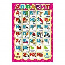 Плакат обучающий А3, "Русский алфавит", ТЦ Сфера