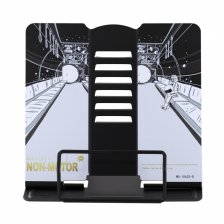 Подставка для книг Alingar, 200х185 мм, "Non-Motor" космический карабль, черный, регулируемый угол наклона, металл, пакет с европодвесом