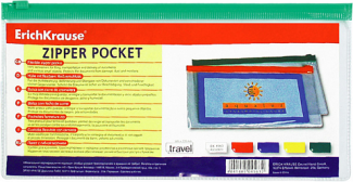 ZIP-пакет на молнии ErichKrause,Travel, прозрачная, "PVC Zip Pocket"