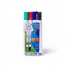 Набор маркеров для досок, 4 цвета, Luxor, скошенный, 2-5 мм
