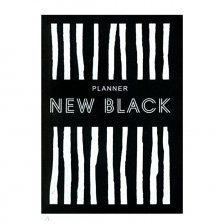 Планинг полудатированный, Канц-Эксмо, швейно клеевой переплет, 48 л., "New Black. Дизайн 5"