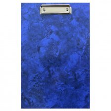 Планшет с верхним зажимом ИМИДЖ, А4, ламинированный картон, "Гроза" синий