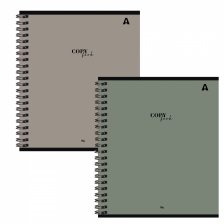 Тетрадь 96л., А5, клетка, Alingar, гребень, блок офсет, мелованный картон, "Copybook", 2 дизайна в пленке т/у