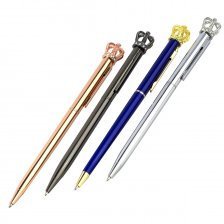 Ручка подарочная шариковая Alingar "Корона", 1,0 мм, синяя, поворотный механизм, круглый, цветной, металлический корпус, картонная упаковка