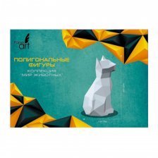 Фигура полигональная Paper Art Канц-Эксмо, 310х249х15 мм, плотность 250г/м2, картонная упаковка, "Кошка"