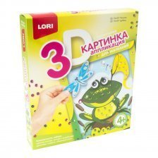 Картина из пайеток Lori, 3D, картонная упаковка,  "Лягушка"