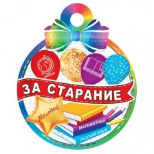 Медаль "За старание", 100 мм * 100 мм.
