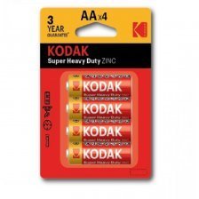 Батарейка пальчиковая солевая, Kodak Extra HD R06-4BL KAAHZ-4, АА, 1,5V, бл. 4 шт