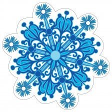 Новогоднее украшение на скотче "Снежинка", 100 мм *100 мм
