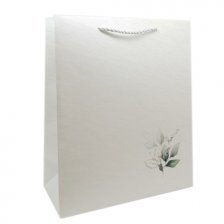 Пакет подарочный Миленд, 26,4*32,7*13,6 см (L), матовая ламинация "Лаконичные цветы"