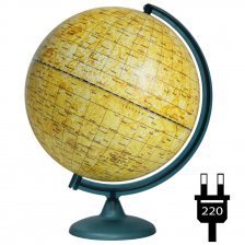 Глобус Луна Глобусный мир, 320 мм, с подсветкой, на круглой подставке