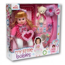 Кукла детская в одежде, со звуковыми эффектами, с аксессуарами, 35 см, работает от батареек