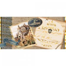 Конверт для денег Мир открыток "С юбилеем!",  83х168 мм, крафт, фольга золото
