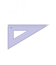 Треугольник СТАММ, 18 см, 30 градусов, пластик, прозрачный, тонированный