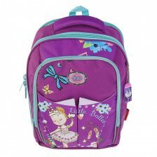 Рюкзак Across, школьный, фиолетовый, 38x27x16 см