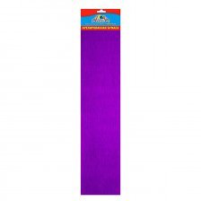 Бумага крепированная Апплика, 50х250 см, плотность 28 г/м2, 1 рулон, 1 цвет фиолетовый, пакет с европодвесом