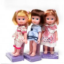 Набор Кукла детская в одежде, со звуковыми эффектами, 23 см, работает от батареек 12 шт/уп