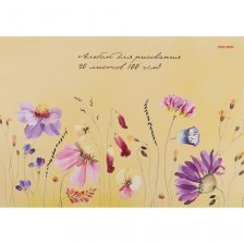 Альбом для рисования А4 20л., Проф-Пресс, КБС, мелованная обложка, блок офсет, 100г/м2, "Полевые цветочки"