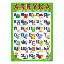 Плакат обучающий А2, "Азбука для самых маленьких", ТЦ Сфера