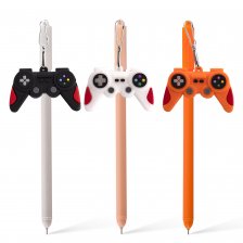 Ручка шариковая Alingar, "Game", 0,7 мм, синяя, с подвеской, круглый, цветной, пластиковый корпус, 3 шт/уп