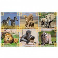 Наклейки Квадра, "Африканские животные" А6