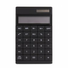 Калькулятор Alingar 12 разрядов, 172*100*18 мм, двойное питание, черный, выдвижная подставка, батарея в комплекте