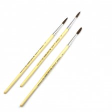 Кисть пони, Alingar, круглая, №5, деревянная ручка, 12шт/уп, европодвес