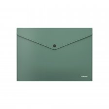 Папка-конверт на кнопке ErichKrause, A4, зеленый, "Fizzy Classic"