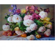 Картина по номерам Alingar, 40х50 см, 22 цвета, с акриловыми красками, холст, "Букет"