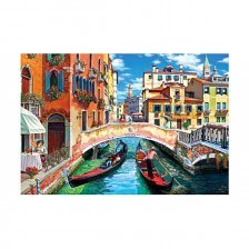 Картина по номерам Рыжий кот, 40х50 см, с акриловыми красками, холст, "Венецианский канал"