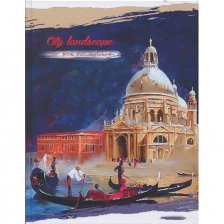 Скетчбук А5 80л., Проф-Пресс, 7БЦ, глянцевая ламинация, "Венецианское небо"