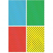 Цветной поделочный картон с тиснением А4, 4л. "Кружочки"