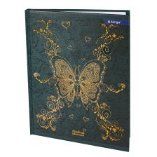 Дневник школьный Alingar,  1-11 кл., 48л.,7БЦ, ламинированный картон, поролон, выб УФ лак,  "Butterfly"