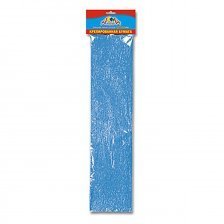 Бумага крепированная Апплика, 50х250 см, плотность 28 г/м2, перламутровая, 1 рулон, 1 цвет голубой, пакет с европодвесом