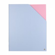 Архивная папка Alingarr, A4, 330*250 мм, пластик, 1500 мкм, на резинке с 4 файлами, голубая
