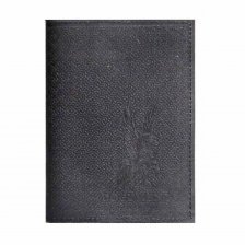 Обложка универсальная паспорт / автодокум., натур. кожа, черная, тиснение, конгрев