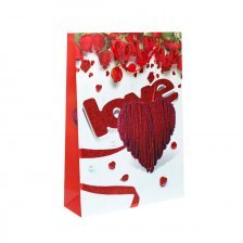 Пакет подарочный бумажный 50х70х16 см, "Любовь", ламинация