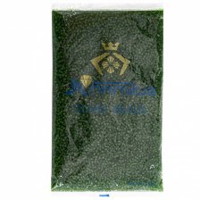 Бисер Alingar размер №8 вес 450 гр., зеленый матовый, прозрачный, пакет