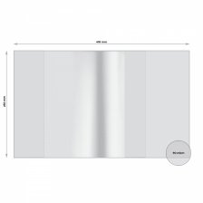 Обложка 255*418 мм, для тетрадей и учебников, Alingar, с прозрачным клапаном, ПВХ, 90 мкм