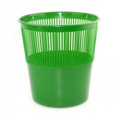 Корзина для бумаг Alingar,12 л, сетчатая, круглая, пластик, зеленая
