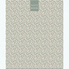 Тетрадь 48л., А5, клетка, Полином  "Green& Brown Pattern", скрепка, мелованный картон