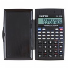 Калькулятор SKAINER 10 разрядов, 72*120*12 мм, 56 фукций, черный, "SH-101N"