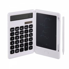 Калькулятор с графическим планшетом Alingar 12 разрядов, 162*80*14 мм, двойное питание, белый, раскладной, стилус, батарея в комплекте