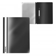 Папка-скоросшиватель пластиковая ErichKrause Fizzy Classic, A4, чёрный, упаковка 20 шт.