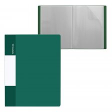 Папка с 100 вкладышами, А4, 50мм, 650 мкм, Alingar, пластик,зеленый матовый цвет