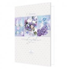 Открытка Мир открыток "С днем свадьбы", 194 х 251 мм, фольга серебро, рельеф