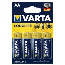 Батарейка  Varta Longlife LR06-4BL (2/40/400)