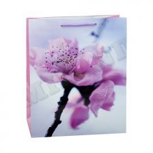 Пакет подарочный Миленд, 26,4*32,7*13,6 см (L), глянцевая ламинация "Завораживающие цветы"